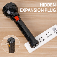 Lampe torche LED électrique rechargeable ABS de haute qualité, vente chaude, pour usage professionnel