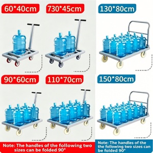 <span class=keywords><strong>Chariot</strong></span> <span class=keywords><strong>de</strong></span> transport d'atelier à pousser manuel, amélioré, à tubes carrés, grand format et épaissi - Product Image 3