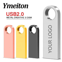 Ymeiton C3 Flashdisk USB 2.0, Pen Drive logam panjang 2GB 4GB 8GB 32GB 128GB 16GB 64GB