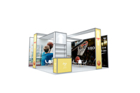 Kiosques modulaires de salon professionnel YouZhan 6x6 Personnalisation accrocheuse pour les foires d'exposition Graphiques en tissu de tension durable pour les expositions