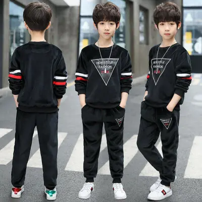 Children clothing big boys clothing cotton autumn and winter fashion clothes for kids Teen boy suits
