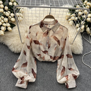 여성용 루즈핏 랜턴 슬리브 블라우스 & 셔츠 (신상품) - Product Image 2