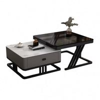 Table basse carrée incurvée créative et minimaliste pour salon ou table de chevet