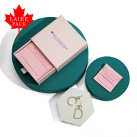 Boîte à anneaux miniature en carton personnalisée LAIRE, emballage de luxe pour bijoux avec logo, boîte de rangement