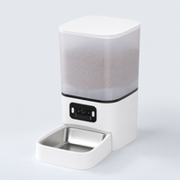 Distributeur automatique de nourriture pour animaux de compagnie intelligent JH-06 avec caméra grand angle Wi-Fi double bande, options de bols en acier inoxydable et en plastique
