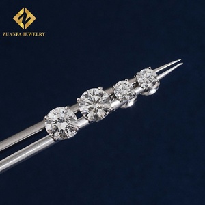 Pendientes Minimalistas con Diamantes Cultivados en Laboratorio, Corte Brillante Redondo, Certificados por NGTC, Plata de Ley 925, Cierre de Rosca, para Mujer - Product Image 5