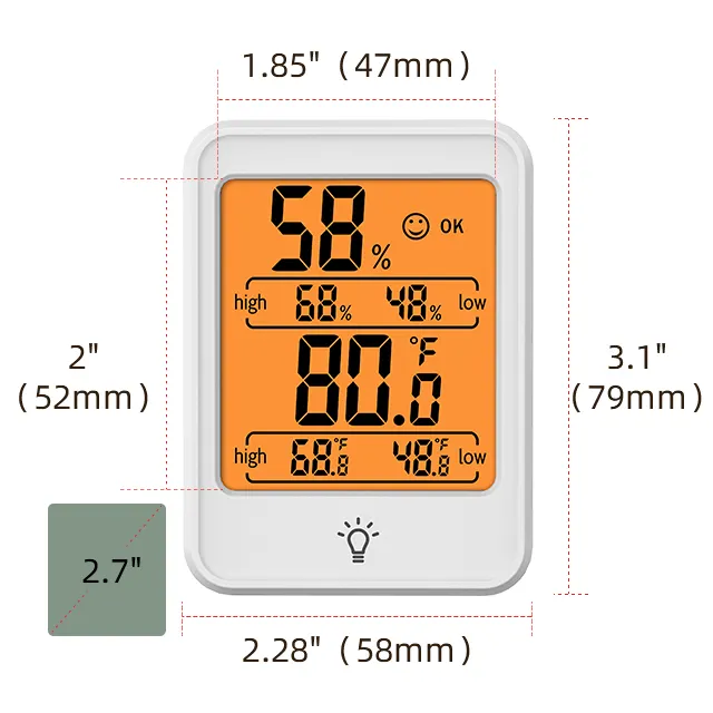Température et humidité électroniques LCD d'intérieur, thermomètre numérique, hygromètre, thermomètre domestique