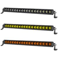 Barre lumineuse LED à profil bas de 20 pouces, faisceau spot, couleur blanc jaune ambre, pour éclairage avant de voiture 12V