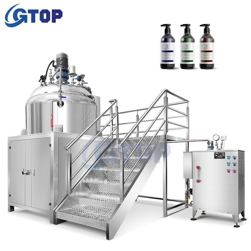 1000L steam heating homogenizer mixer tank expolish proof vacuum homogenizer mixing machine hair color mask making machine