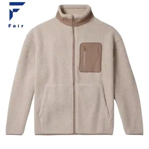 Custom Windproof Lightweight Outdoor Jackets Hiking Work Outwear Fleece Jacket Full-zip For Women And Men