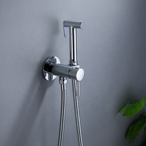 Латунный Настенный матовый черный смеситель для биде - Product Image 2