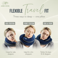 Oreiller de voyage en mousse à mémoire de forme en forme de G, support de tête pour avion, coussin de sommeil portable