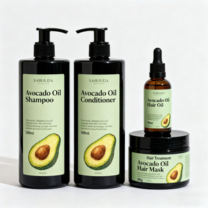 ชุดดูแลเส้นผมอะโวคาโดฉลากส่วนตัวแชมพูและครีมนวดผมที่ปราศจากซัลเฟตบำรุงผมให้ความชุ่มชื่นตามธรรมชาติสำหรับผมแห้ง - Product Image 3