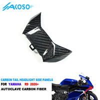 Panneaux latéraux de phare de moto en fibre de carbone sèche pré-imprégnée à 100 % pour Yamaha R9 2025-2027+ AKOSO