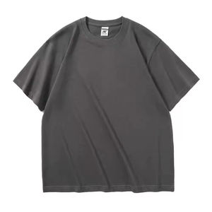 T-shirt à épaules tombantes taupe foncé 100% coton ample anti-froissement uni vierge pour la personnalisation de la <span class=keywords><strong>marque</strong></span> Vente en gros Fournisseur de détail - Product Image 4