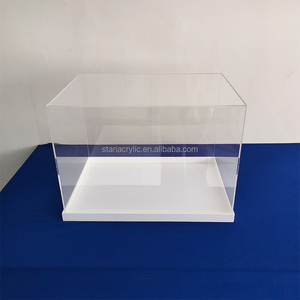 Rõ ràng Acrylic bé cản trở lưu niệm hiển thị Hộp Quà Tặng lucite hiển thị hộp Trường hợp với đáy trắng lớn hộp quà tặng cho Hoa cưới - Product Image 3