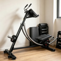 Appareil d'entraînement Ab Crunch Coaster à glissière incurvée professionnelle, machine à glissière abdominale à charge de poids pour l'entraînement de la taille et des hanches en salle de sport