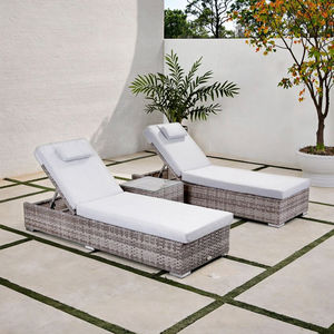 مجموعة كراسي استلقاء خارجية للحدائق والشاطئ مكونة من قطعتين مصنوعة من الراتان مع ظهر قابل للتعديل على <span class=keywords><strong>5</strong></span> مستويات - Product Image 6