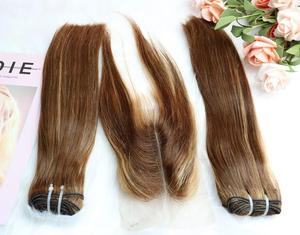 TENDANCE CHAUDE Cheveux vierges péruviens Remy Extensions de tissage de cheveux de style piano de MICHAIR - Product Image 5