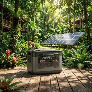 Station d'alimentation portable tout-en-un S2400, générateur solaire 2400W, onde sinusoïdale pure, kit complet de solution d'alimentation pour la maison et l'extérieur - Product Image 5