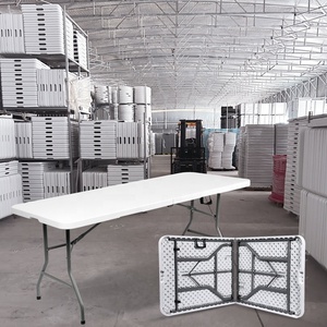 Modern Outdoor Portable Picnic <b>Table</b> White Plastic Folding Multi-Purpose Design - Product Image 4