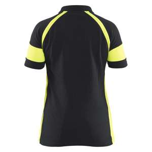 BLAKLADER - 352910509933L Women's <b>Polo</b> <b>Shirt</b> with Hi-vis Black/Hi-vis <b>yellow</b> - EAN 7330509916940 HI-VIS WORKWEAR - Product Image 2