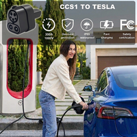 Adaptateur 300A CCS1 vers Tesla, convertisseur de charge rapide DC, portable, durable, PA66, IP55, certifié CE, convertisseur de charge J1772 vers Tesla