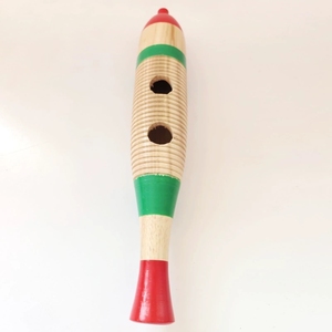 Guiro en bois massif naturel peint, en gros, pour la maternelle, jouet de percussion pour l'éducation préscolaire - Product Image 2