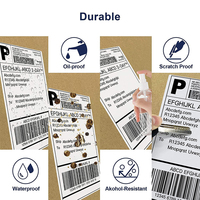 Etiquetas Térmicas Autoadhesivas Plegables de 4*6 Pulgadas, Resistentes al Agua, Personalizadas de Fábrica, para Embalaje de Logística Express
