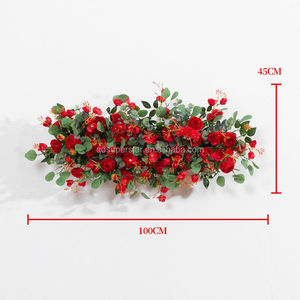 C-355 Venta al por mayor de suministros de decoración para bodas de alta calidad: Camino de mesa de rosas artificiales de 3.28 pies, guirnalda floral larga colgante. - Product Image 5