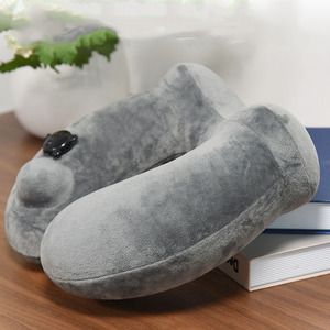 GARIDA <strong>Best</strong> Selling Built-in Push Air Pump U-hump Polyester Inflatable <strong>Pillow</strong> Airplane Travel Neck <strong>Pillow</strong> GCFZ-003 PVC Popular - Product Image 3