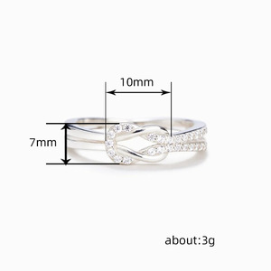 Bague en diamant Q602 en or blanc, taille brillant rond, couleur G naturelle, style romantique pour femme - Product Image 4