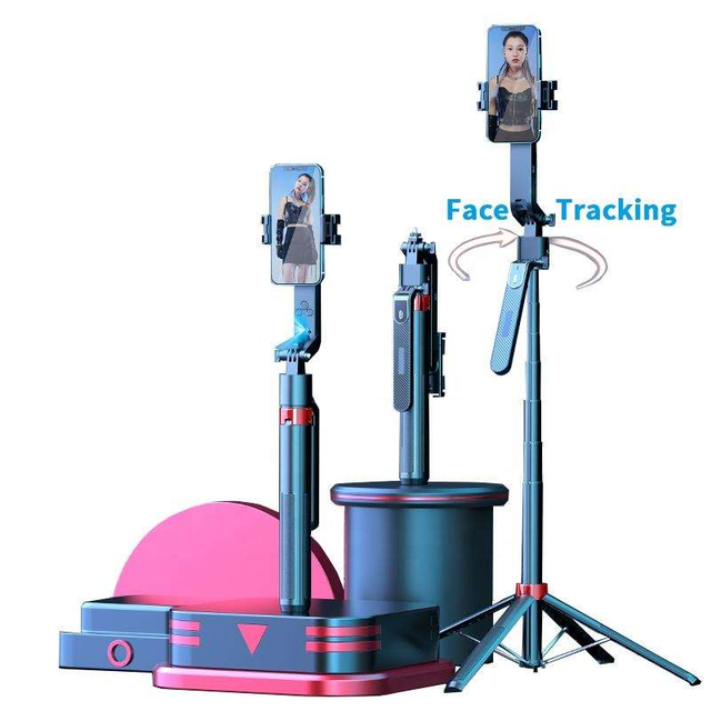Q185 AI Face Tracking Gimbal Blue Tooth Selfie Stick Tripod 1.8m 360 Portable Palo De Selfie with Tripod Stand for Phone