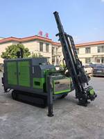 Machine de forage de puits d'eau à moteur diesel sur chenilles, équipement de forage portable pour l'exploration géologique