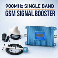 Kit répéteur de signal de téléphone portable GSM monobande 900 MHz avec antennes Yagi et de plafond pour couverture intérieure