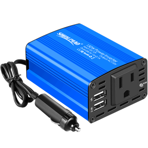 Convertisseur <span class=keywords><strong>de</strong></span> <span class=keywords><strong>courant</strong></span> portable pour voiture 200W, 12V vers 110V AC, chargeur rapide USB-C PD, <span class=keywords><strong>adaptateur</strong></span> d'alimentation pour véhicule pour ordinateur portable et téléphone - Product Image 3