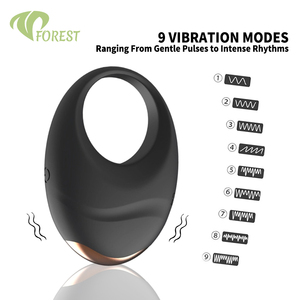 防水強力男性用ビッグペニスリングバイブレーターオナニーシリコン人間工学に基づいた伸縮性コックリングペニスバイブレーターカップル向け - Product Image 4