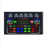 Équipement de karaoké carte son ensemble de mélangeur changeur de voix avec interface de microphone à condensateur Audio Studio carte son externe