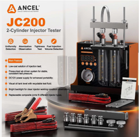 Testeur d'injecteurs de carburant ANCEL JC200, test de volume d'injection et d'atomisation à 2 cylindres pour moto, voiture, MPI 6/12V DC
