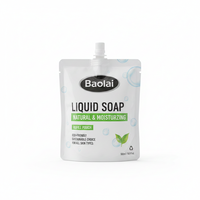 Pochette souple personnalisée avec bec verseur pour savon liquide, 100 ml, 200 ml, en plastique, pour recharge