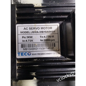 มอเตอร์เซอร์โว TECO / JSMA-MB10ABK01 / AC มือสอง, 1KW, มีรอยขีดข่วน, 1 ชิ้น สินค้าพร้อมส่ง - Product Image 4