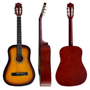 Paquete completo de guitarra acústica de 38 pulgadas para estudiantes, cuerpo de Lindenwood, precio barato, instrumento musical de cuerda, marca y logotipo personalizados - Product Image 2
