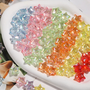 Perles en acrylique à facettes en forme d'étoile à cinq branches, taille moyenne, accessoires de bijouterie DIY pour pinces à cheveux, boucles de chaussures et décorations - Product Image 4