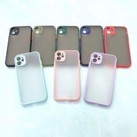 Coque de téléphone hybride en TPU et PC mat translucide de couleur mixte tendance pour Xiaomi Poco X3 NFC Samsung Note 20 Pro