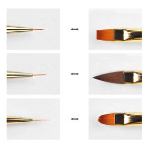 Private Label Professional Acrylic Handle Crimped Acrylic Art <strong>Nail</strong> <strong>Brush</strong> <strong>Beauty</strong> <strong>Nail</strong> Art <strong>Brush</strong> - Product Image 3