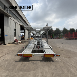 Portador de transporte de acero del <span class=keywords><strong>coche</strong></span> del semi-<span class=keywords><strong>remolque</strong></span> de la cubierta doble de la capacidad del <span class=keywords><strong>coche</strong></span> de 2 ejes 8 para el camión del vehículo hecho en China - Product Image 2