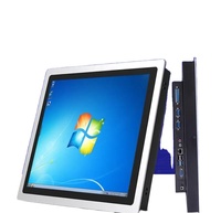 Nouvel écran tactile capacitif industriel mural ODM 15,6/21,5 pouces IPS en métal, résolution 1920x1080 4:3, USB/DVI/RS232, 32 Go, alimentation CC