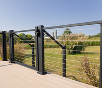 Système de balustrade à câbles pour extérieur, en acier inoxydable 304, résistant à la corrosion, pour piscine, patio, terrasse
