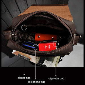 Élégant et de Qualité Designer PU Cuir Imperméable Porte-Documents d'Affaires Petit Carré Sac Messager à Bandoulière pour Hommes - Product Image 3