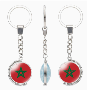 Vente en gros de porte-clés personnalisés à double face avec motifs de l'emblème national de Mauriciens et de divers pays européens - Product Image 3